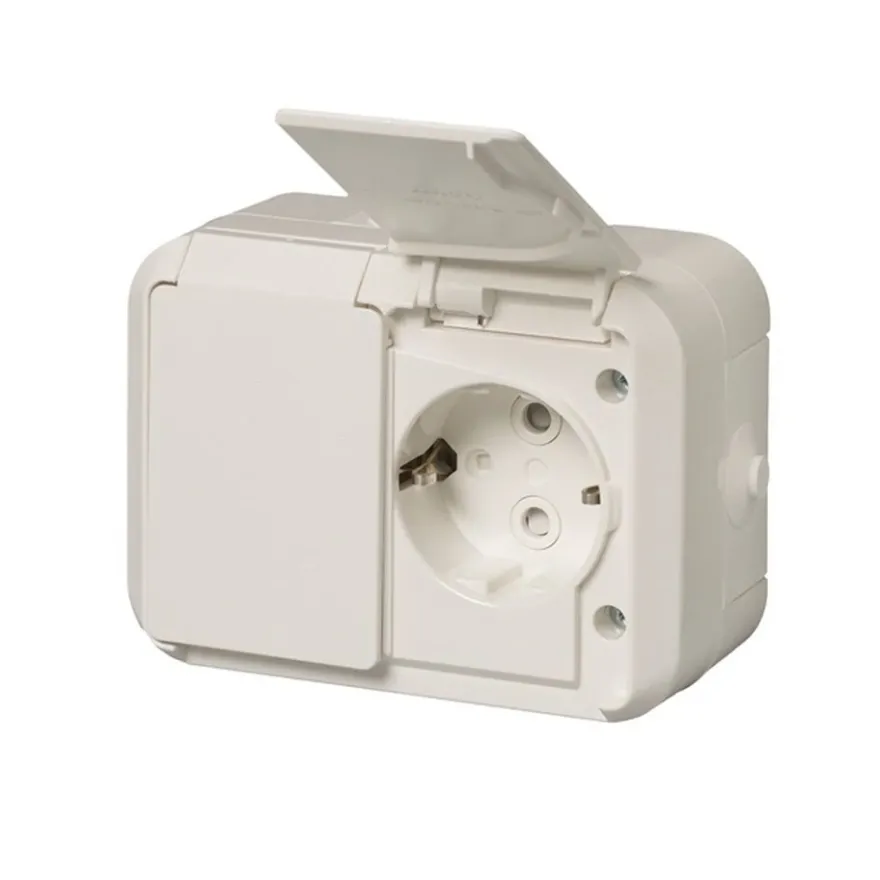 ABB Jussi Kapslat Vägguttag IP55
