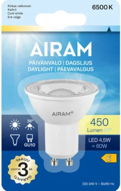 Airam Daylight GU10 6,5W 6500K