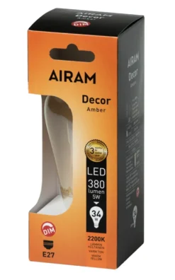 Airam LED Amber Edison E27 Dim
