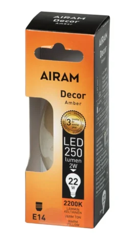 Airam LED Amber Kron E14 Dim