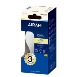 Airam LED A60 Opal 4,2W E27 470lm Dim
