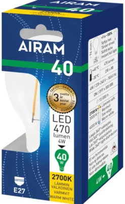 Airam LED Filament Normal 4W E27 2700K