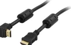 Deltaco HDMI Kabel 1.4 4K Rund 5m Vinklad Svart