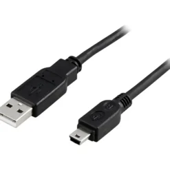 Deltaco USB 2.0 Kabel Typ A - Typ Mini B 0,5m