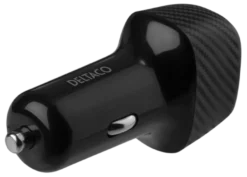 Deltaco 12/24V USB-billaddare 1xUSB-A 1xUSB-C 36W