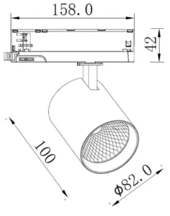 Designlight Tracklight 3-fas Switchbar 30W