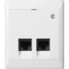Elko Modularuttag Utanpåliggande 2xRJ45 Renvit