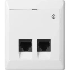 Elko Modularuttag Utanpåliggande 2xRJ45 Renvit