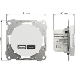Elko One USB Uttag Typ A+C