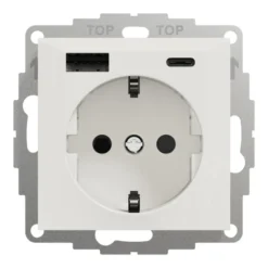 Elko Plus 1-vägsuttag Ladduttag USB A och USB C