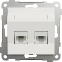 Elko RS/Plus Datauttag Keystone 2x8 Cat6 UTP Vinklad