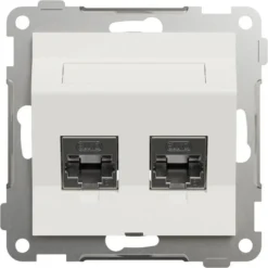 Elko RS/Plus Datauttag Keystone 2x8 Cat6 STP Vinklad