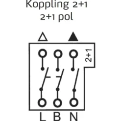 Elko RS Strömställ. 2+1-pol Inf. Snabb utan klor Renvit