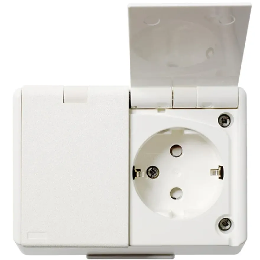 Elko 2-vägs UTP IP44 440V med Lock Renvit