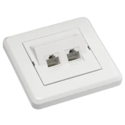 Gigamedia Datauttag 2xCat6 UTP Vinklat