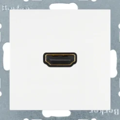 Hager S.1/B.3/B.7, Uttag 90° HDMI 1.3, Polarvit matt