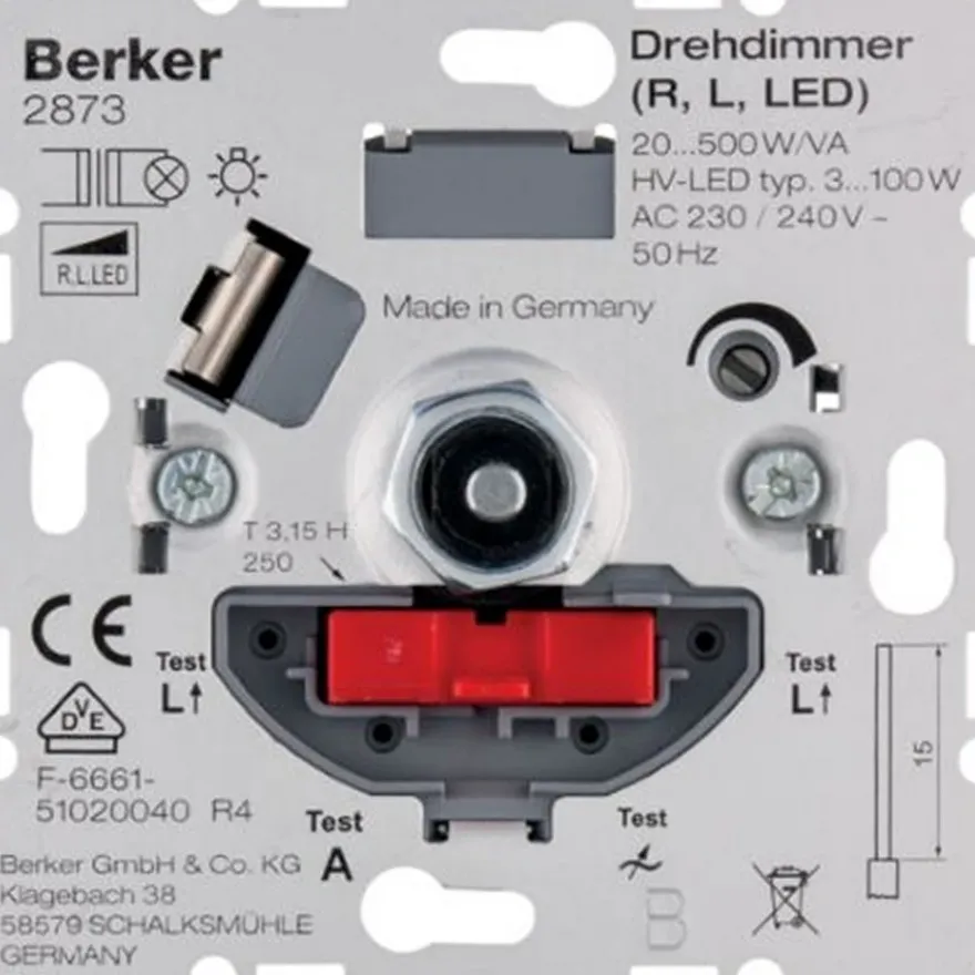 Hager Vriddimmer LV med mjukspärr 20-500W