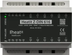 Heatit Z-DIN 616 Relä DIN Potentialfri Z-Wave
