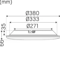 Hide-a-lite Moon Slim 380 SC Sensor Plafond 23W