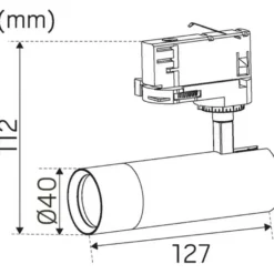 Hide a lite Track Optic XXS 3-fas Spotlight