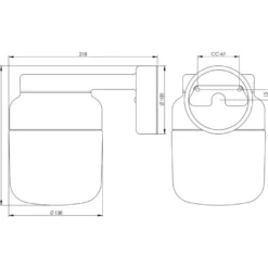 Ifö Ohm Wall 140/205 E27 Opal