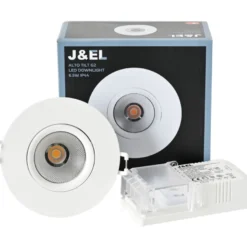 J&EL Alto Tilt LED Downlight 6,5W Vit