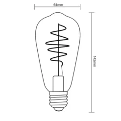 J&EL Flexi Dekor Edison 4,9W E27 2200K