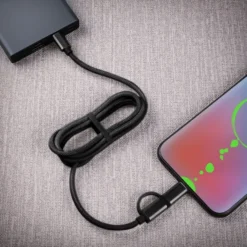 J&EL Laddkabel USB-C till USB-C + Lightning 1m
