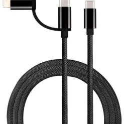 J&EL Laddkabel USB-C till USB-C + Lightning 1m