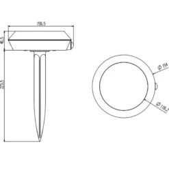 J&EL Smart Trädgårdslampa Solcell