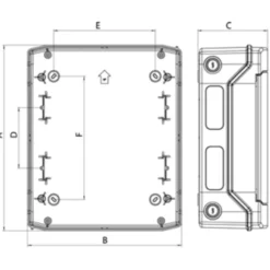 Kapsling IP65 6 moduler med rökfärgad dörr 165x201x120
