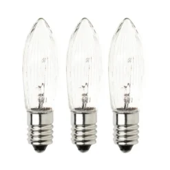 Konstsmide Reservlampa E10 3W 34V Klar 3-pack