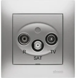 Kontakt Simon 54 Premium Antennuttag Sat uttag med slututtag
