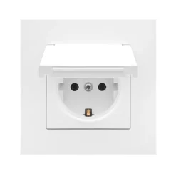 Kontakt Simon S55 1-vägsuttag med lock