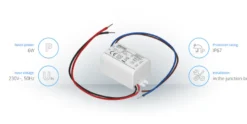 LED-driver Mini 6W 12V DC IP67