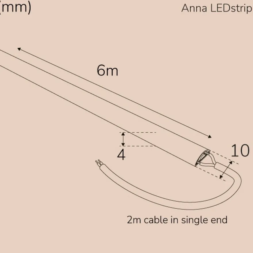 Llitt Anna Ledstrip COB Milky IP65 6m