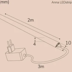 Llitt Anna Ledstrip KIT COB Milky IP65