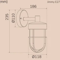 Llitt Jimmy Väggarmatur E27