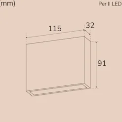 Llitt Per II Väggarmatur LED