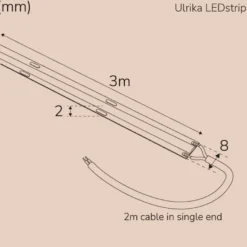 Llitt Ulrika Ledstrip COB IP20 3m