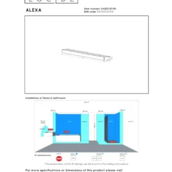 Lucide Alexa 90 Vägglampa Badrum LED