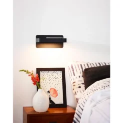 Lucide Atkin Vägglampa 5W LED med USB Laddare