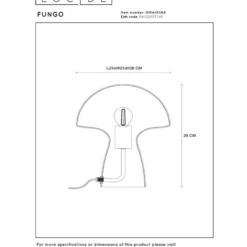 Lucide Fungo Bordslampa E27