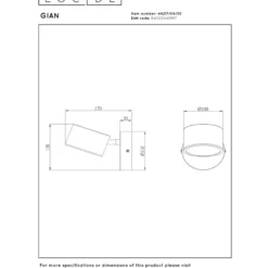 Lucide Gian Vägglampa LED
