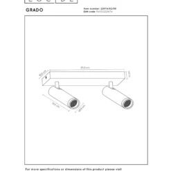 Lucide Grado 2L Takspotlight GU10 Mini