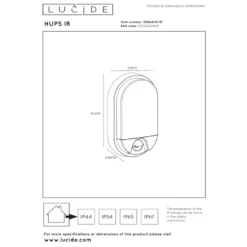 Lucide Hups IR Vägglampa Sensor