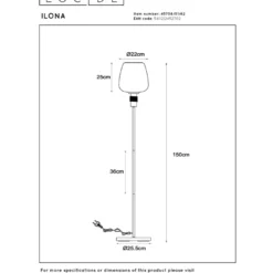 Lucide Ilona 34 Golvlampa Amber
