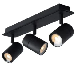 Lucide Lennert 3L Takspotlight IP44 Svart