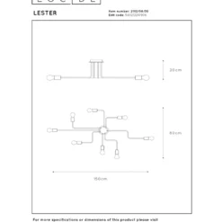 Lucide Lester 8L Taklampa