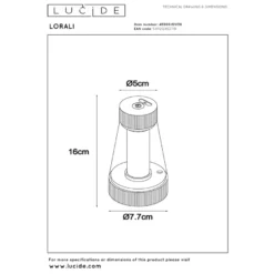 Lucide Lorali Portabel Bordslampa LED